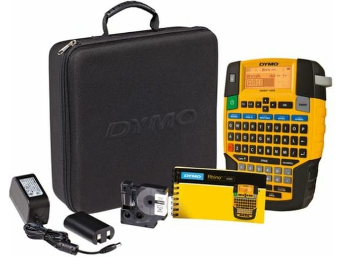 Labelprinter Dymo Rhino 4200 industrieel qwerty 19mm geel in koffer