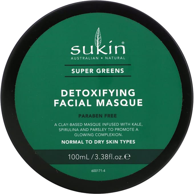 Sukin, Super Greens, Detox Gezichtsmasker, 100 ml (100 ml) black