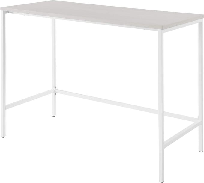 Bureau - Werkplek Thuis - Thuiswerken Efficiënt - Verstelbare Voetdoppen - 42 x 20 Inch - Wit