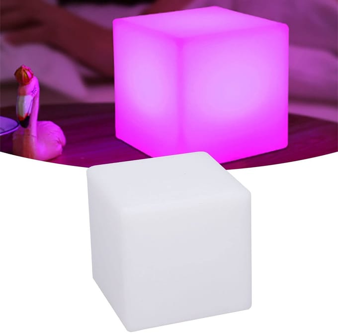 Allecto - Led Tesseract kubuslamp - afstandsbediening - Duurzaam en