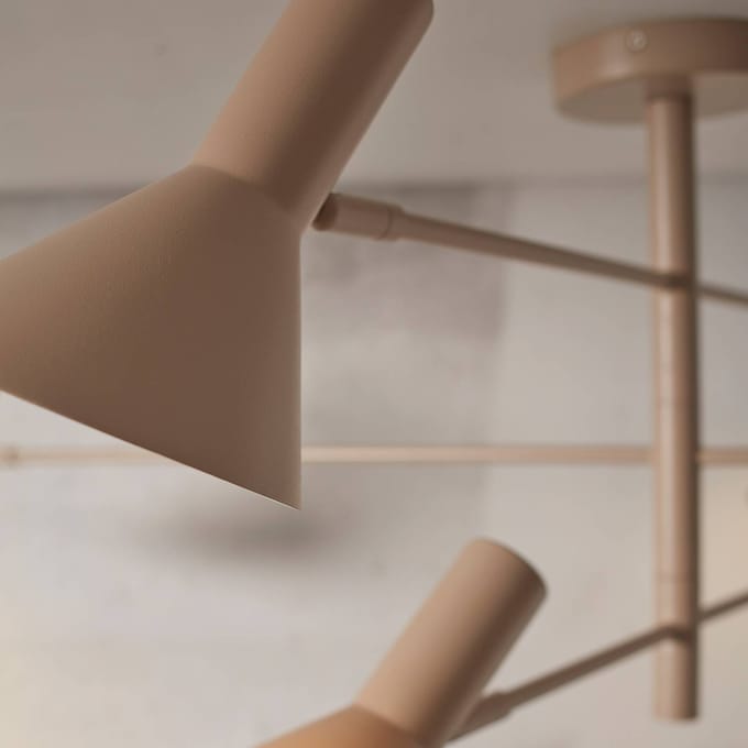 IT´S ABOUT ROMI IT'S ABOUT ROMI Plafondlamp Izmir, zandkleurig, met 6-lamps