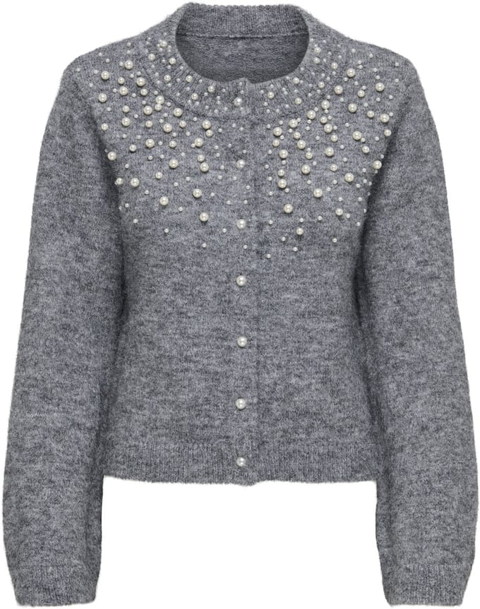 ONLY - ONLMIGGIE LS O-NECK PEARL CARDI KNT NOOS - Meisjes - Cardigans