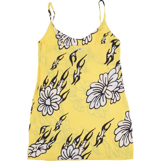 Flamin' Flower-jurk voor dames Cyber   Geel