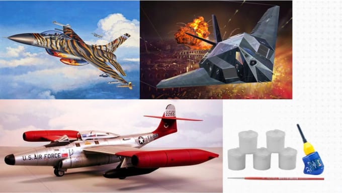Revell Modelbouwpakket Militaire voertuigen - 05670 US Air Force 75th Anniversary - Gift Set Plastic - 1:72 - Modelbouw