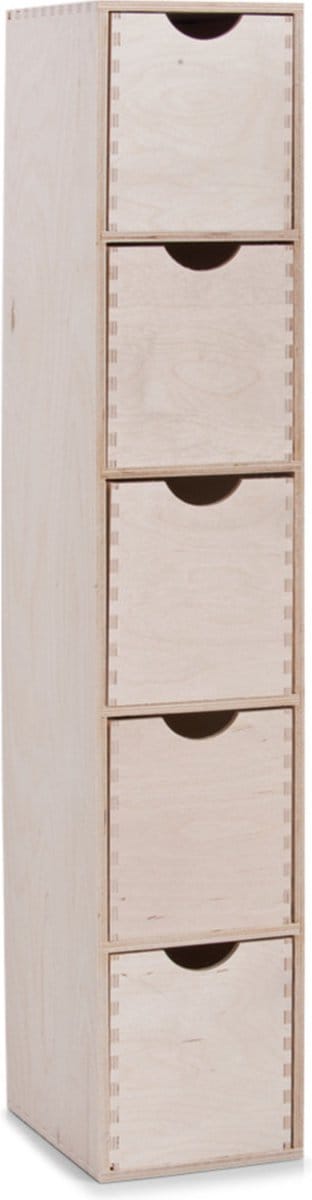 Zeller ladeblok bureau - 5 lades - 21 x 18 x 87 cm - hout