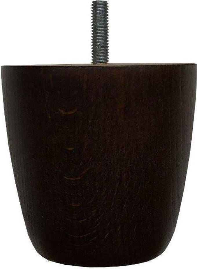 FLE - Meubelpoot bruin rond Ø 8 cm en hoogte 8 cm van massief hout (M8)