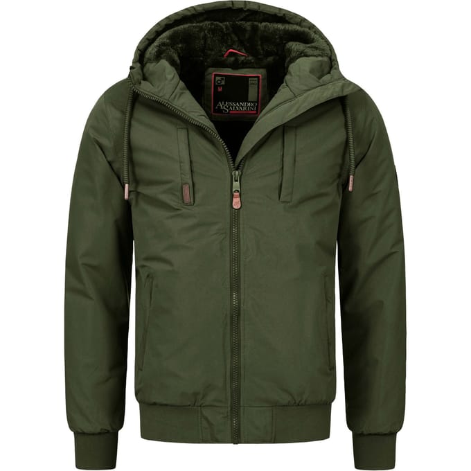 Alessandro Salvarini heren winterjas AS-320 met teddyvoering & capuchon – warm & stoer