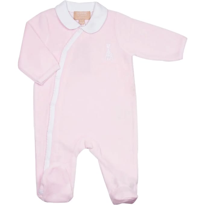 Sophie de giraf - boxpakje - met kraagje - velours - roze - 3 Maanden - 60 cm