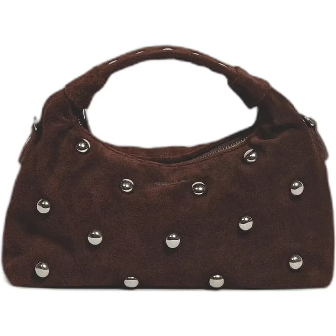 Núnoo Dandy Rivet Suede Chocolate Größe: OS | Handtaschen Outlet | Unisex | Braun