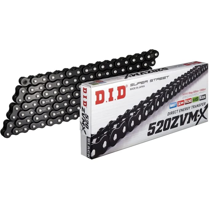 Motorfiets rolketting D.I.D 520Zvm-X(Bk&Bk) X 120 Mail. Zj