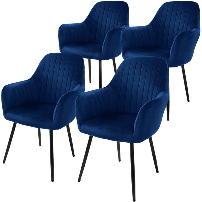 Set van 4 eetkamerstoelen Layla velvet | ML-Design