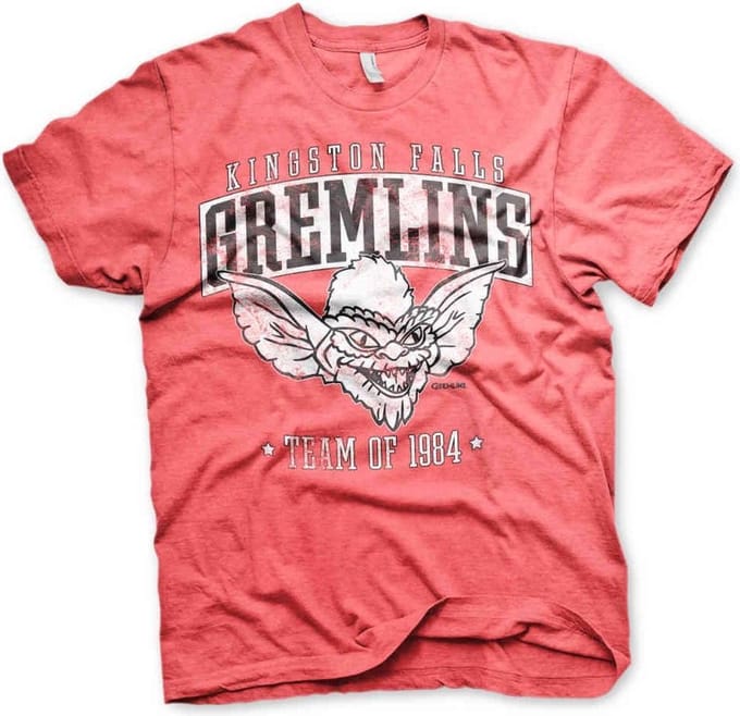 Gremlins Heren Tshirt -S- Team Kingston Falls Gremlins Of 1984 Rood
