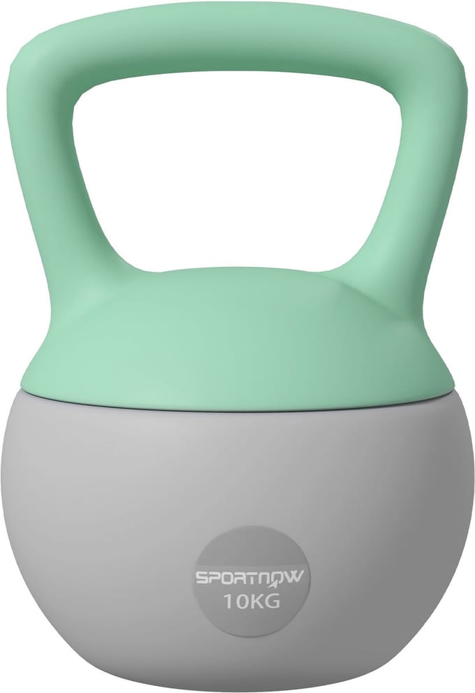 SPORTNOW Kettlebell - Kunststof - 21x21x30cm - Groen