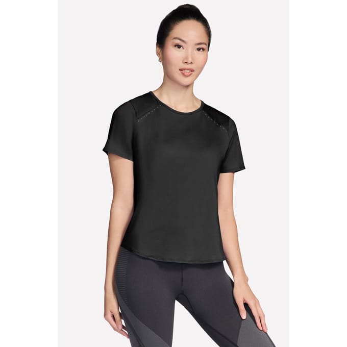 Skechers Stride Performance T-shirt Dames Zwart Sportieve T-shirts