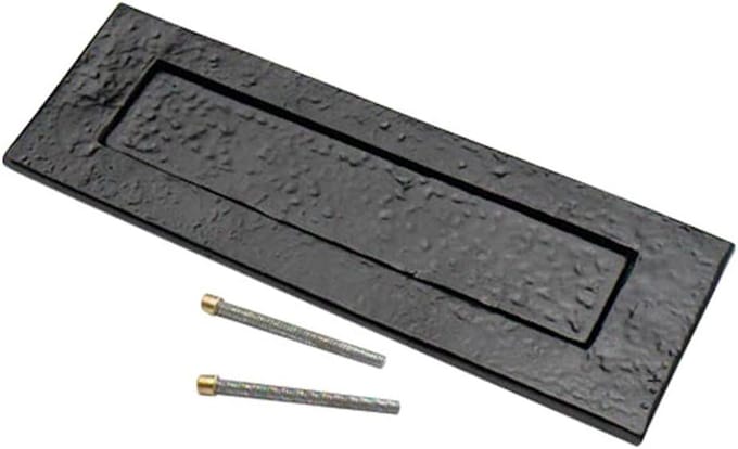 Door brievenbus Klep 250 x 75 mm - Zwart Antiek / Wit