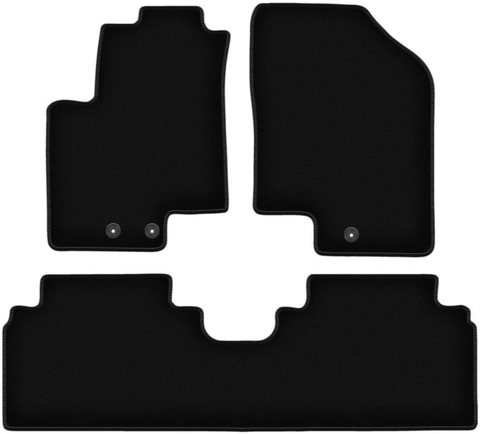 BASIC zwarte veloursmatten voor: Hyundai ix20 minivan (2010-2018)