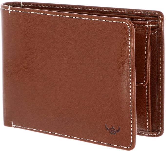 Golden Head Leren portemonnee Bari RFID Protect Scheintasche 1138 Cognac bruine