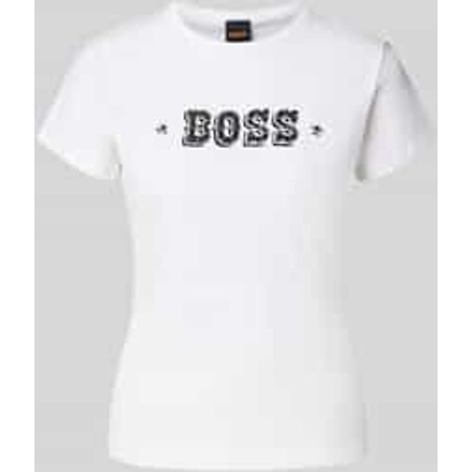 Slim fit T-shirt van puur katoen