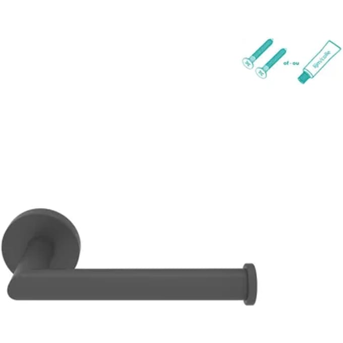 Aquavive Toiletrolhouder - Rvs - Zwart Mat