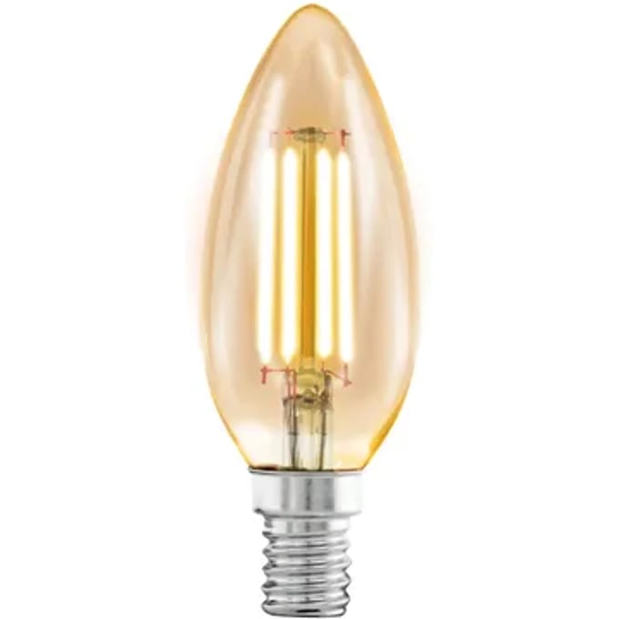 Eglo Ledfilamentlamp Kaars - Amber - D3,5cm - Warm Wit - E14 - 4w