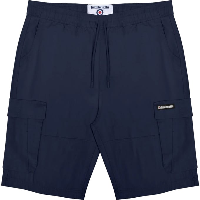 Lambretta Heren Utility SS25 Cargo Shorts (Marine)