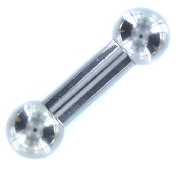 Piercing chirurgisch staal basis extern schroefdraad 8x12x12 - zilver - LMPiercings
