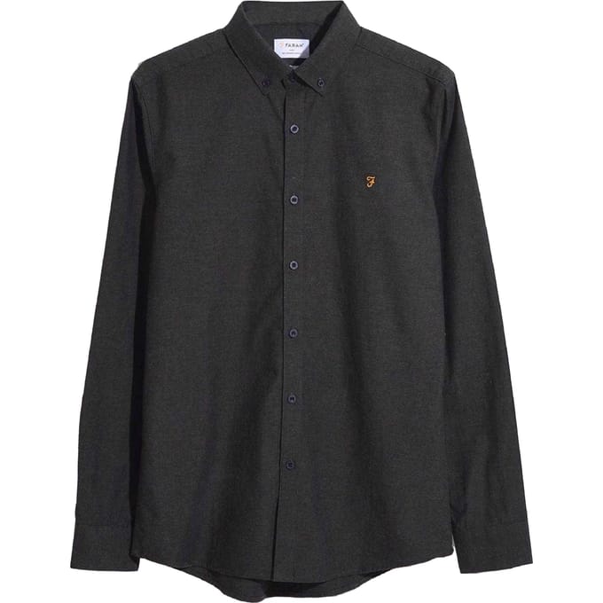 Farah Heren Steen Slim Overhemd (Groen)