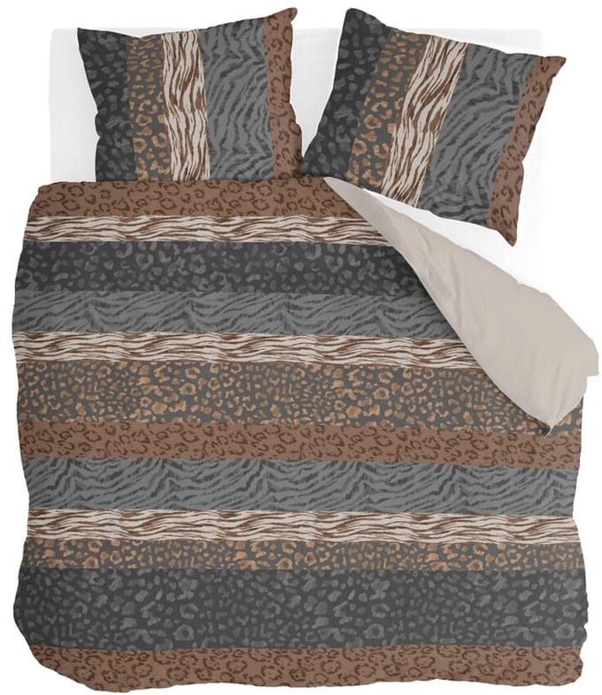 Byrklund Dekbedovertrek Animal Stripes - 200x220 - 100% Polyester - Beige