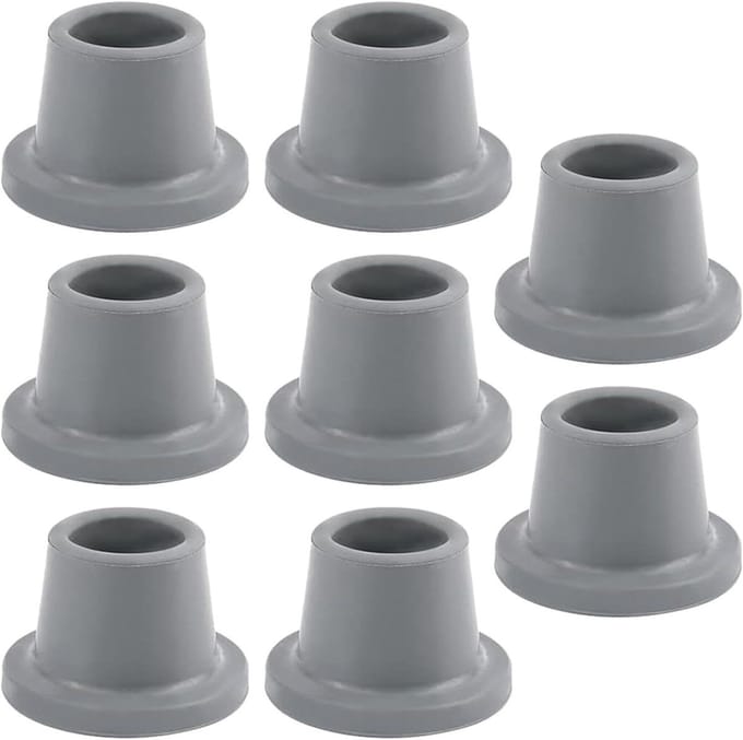 Rubberen Pootjes - Antislip Doppen - Badkamer Veiligheid - Verbeterde Stabiliteit - 8 stuks - Grijs