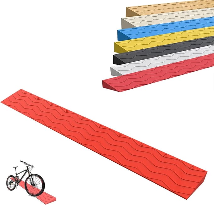 Drempelhulp Oprit - Drempelhulp Rolstoel - Overwin Drempels - Inbraakwerend - 100x12x5cm - Rood