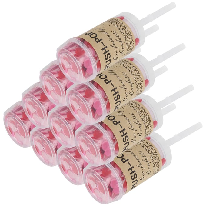10 stuks Push Pop Confetti Poppers Kanon Bruiloft Afstuderen Geslacht Onthulling Verjaardagsfeest Benodigdheden white