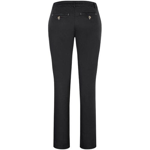 (6 stuks) KARLOWSKY Dames Modern Stretch Chino Broek - Zwart - Maat: 34