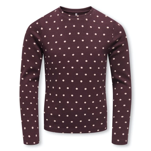 Only - Top - KOGTRINNY - Dots - Fudge - Maat 146/152
