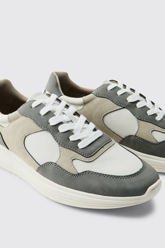 Chunky Colour Block Trainer | Grey | Size 42