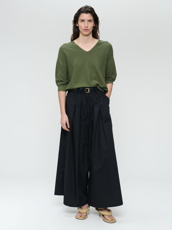 Seamless cotton pullover 317 | Verde - Verde / S