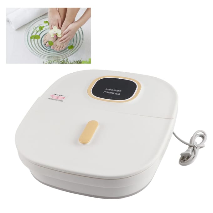 Opvouwbaar Voetbad 10 Massagerollers Constante Temperatuur Handheld Voetweekbad white