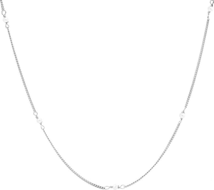 Karma Ketting Tiny Pearls Zilver