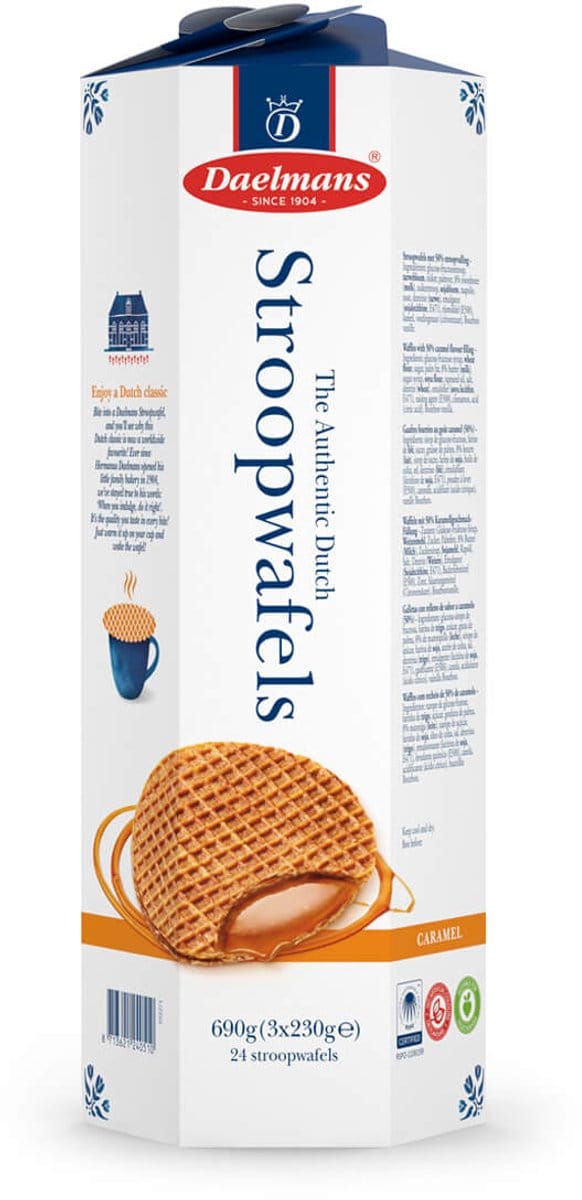 Daelmans Stroopwafels Hexa Toren – 11 Dozen – 264 Stroopwafels (11x24)