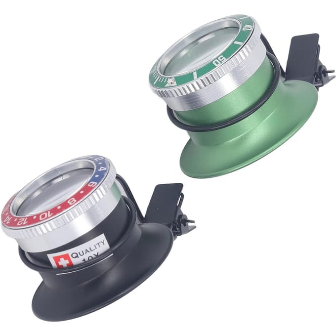 2 stuks Clip-on Bril Vergrootglas Mini Handsfree HD Vergrootglas Tool voor Horlogereparatie 10X