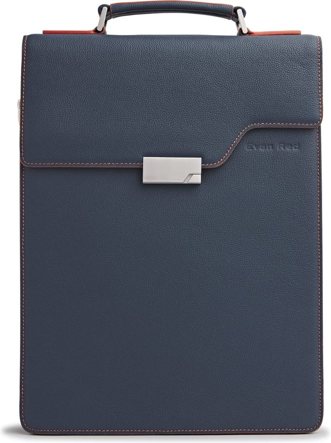 Evan Red Backpack London - Petroleum Blauw - leer - laptoptas - Rugtas