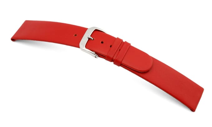 Lederband Merano 8mm rood glad