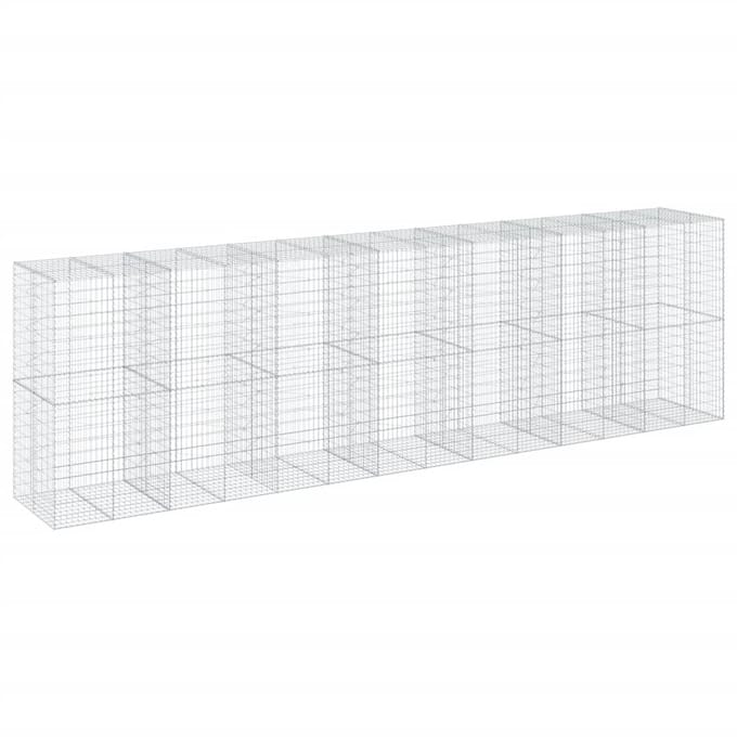 vidaXL - Schanskorf - 700x100x200 - cm - gegalvaniseerd - ijzer - zilverkleurig