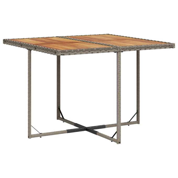 vidaXL - 9-delige - Tuinset - met - kussens - poly - rattan - grijs