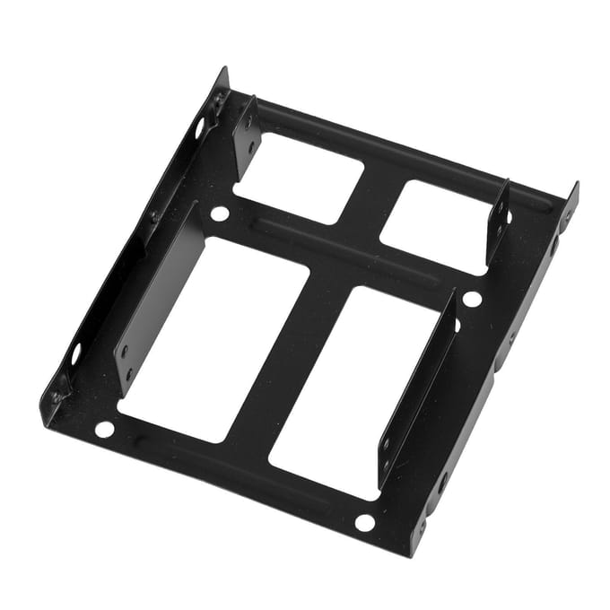 2.5 SSD naar 3.5 Beugel Twee HDD Harde Schijf Houder Metalen Montage PC Bay Adapter black