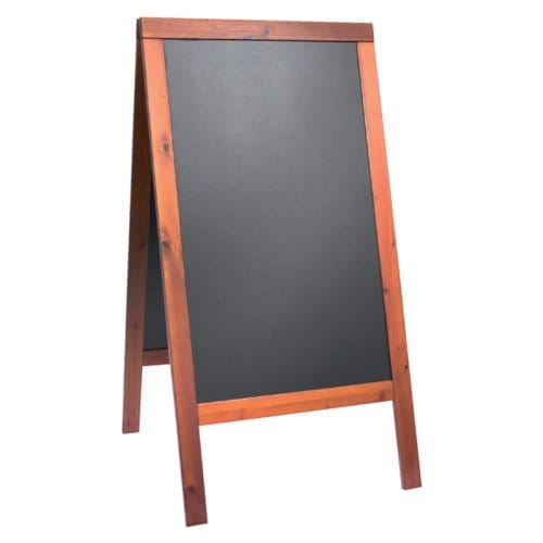 Stoepbord Securit 700x1250x40mm mahonie hout