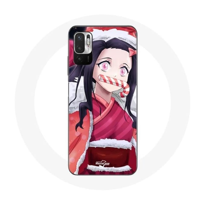 Coque pour Xiaomi Redmi Note 10T 5G Anime Demon Slayer Kamado Nezuko Le jour de Noël 2023
