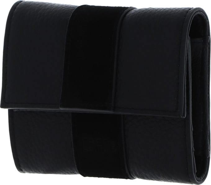 FREDsBRUDER Leren Portemonnee Lazap Flapover Wallet Black Zwart