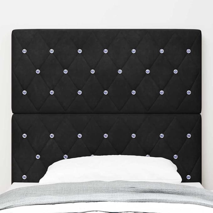 vidaXL - Hoofdbord - Zwart - 90 - cm - Fluweel