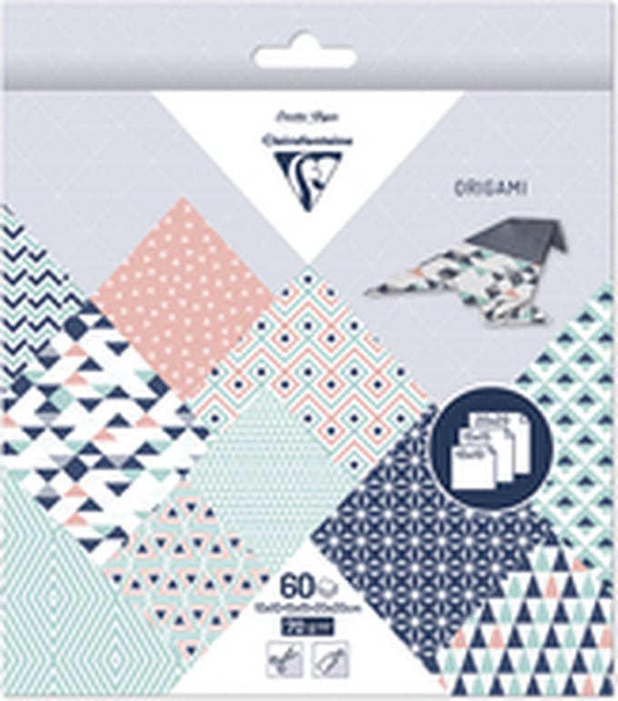 Origami papier Prisma , set met 3 maten 60 vel 70g - met motief