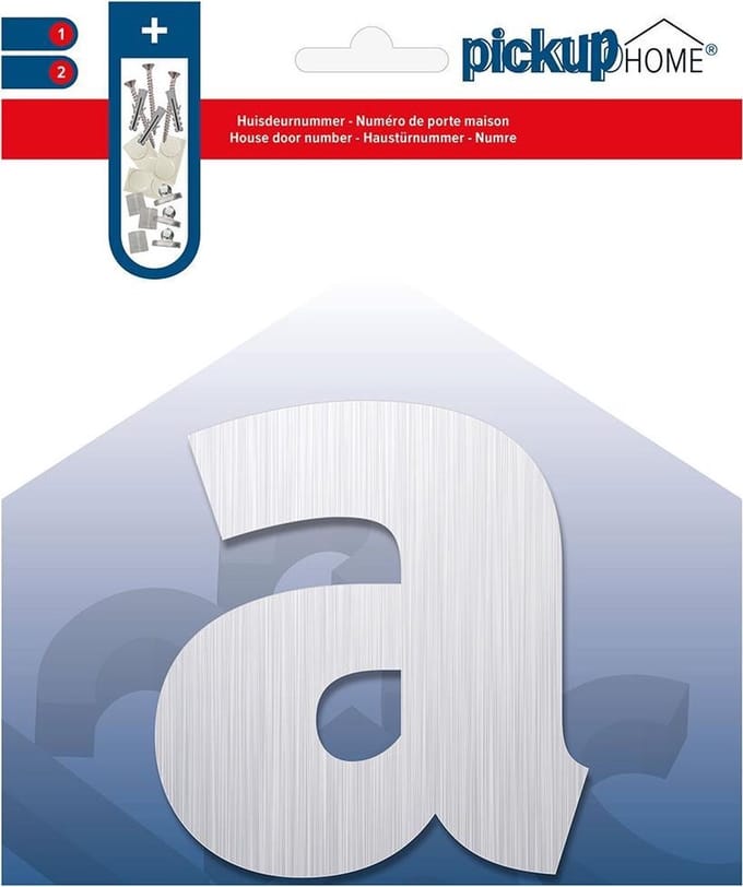Pickup brushed Alu Huisnummer a - 14,5 cm